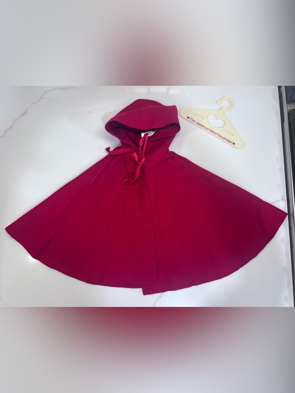 American Girl Doll Felicity Red Cardinal Cloak Cape
